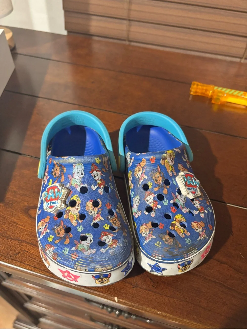 Paw Patrol Blue & Aqua Kids Slip-On Crocs